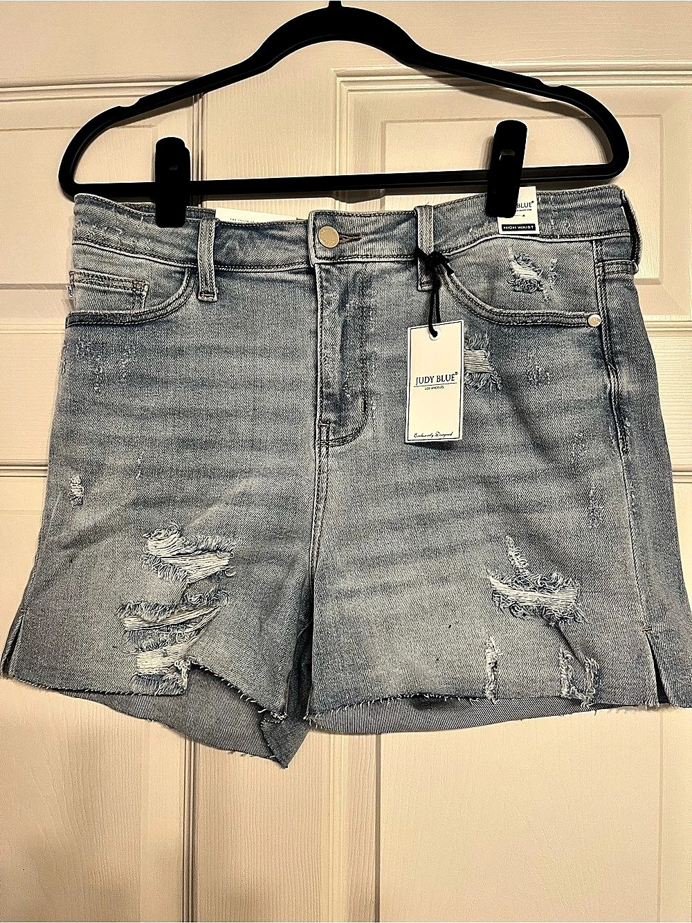 Judy Blue Distressed Denim Jean Shorts Size XL NWT
